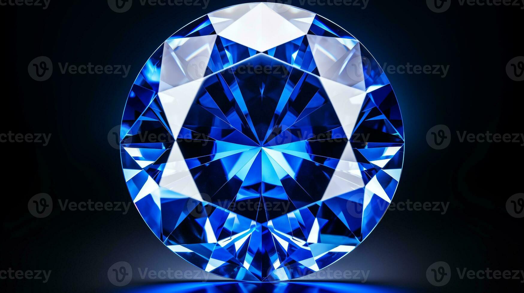 Photo of Sapphire isolated on white background. Generative AI