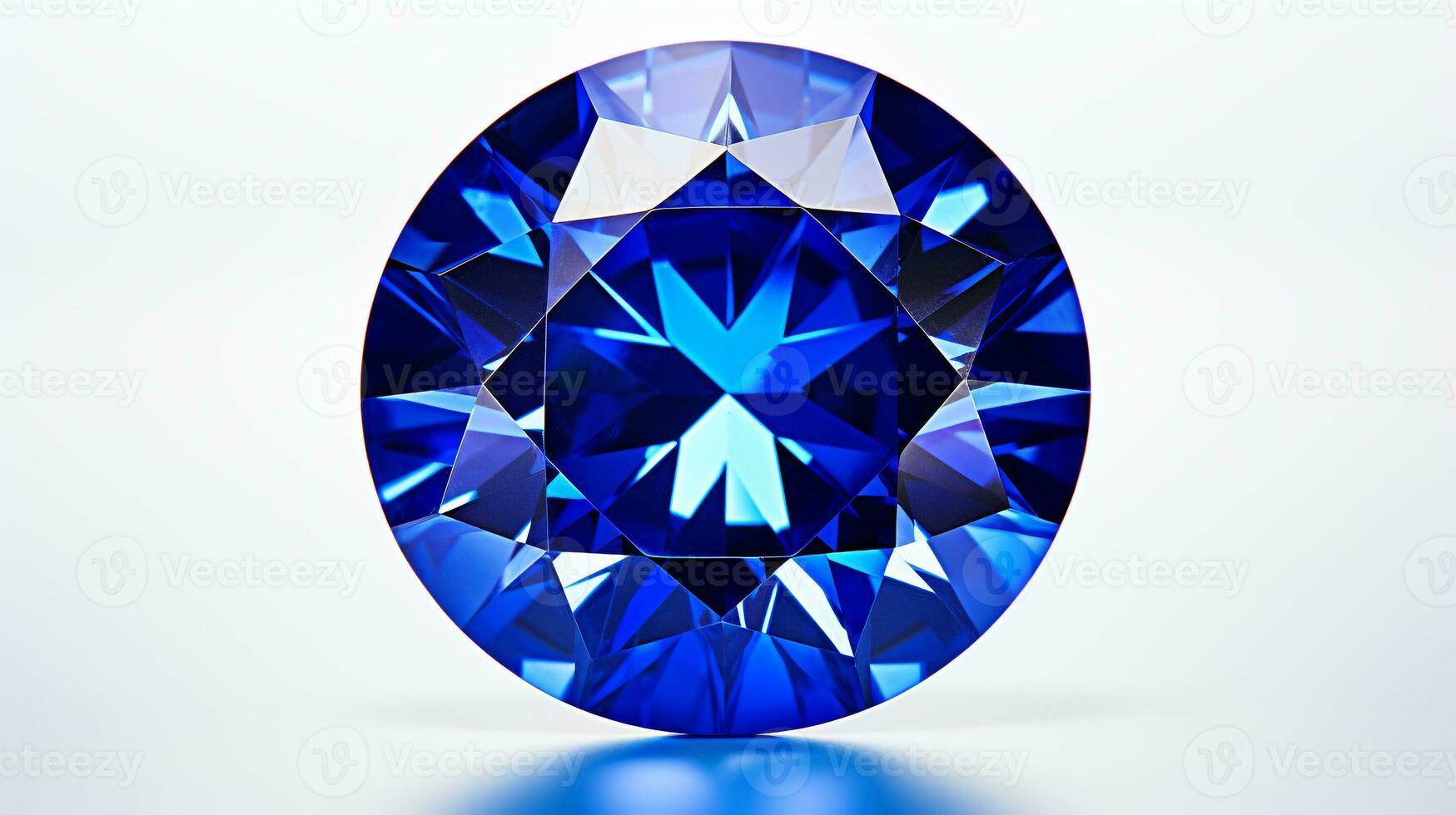 Photo of Sapphire isolated on white background. Generative AI