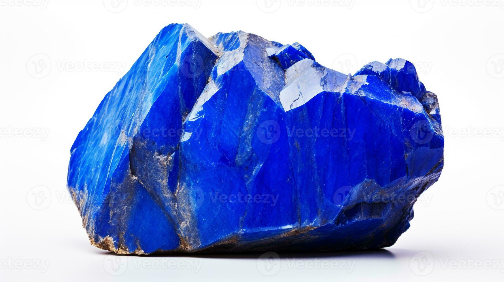 Photo of Lapis Lazuli isolated on white background. Generative AI