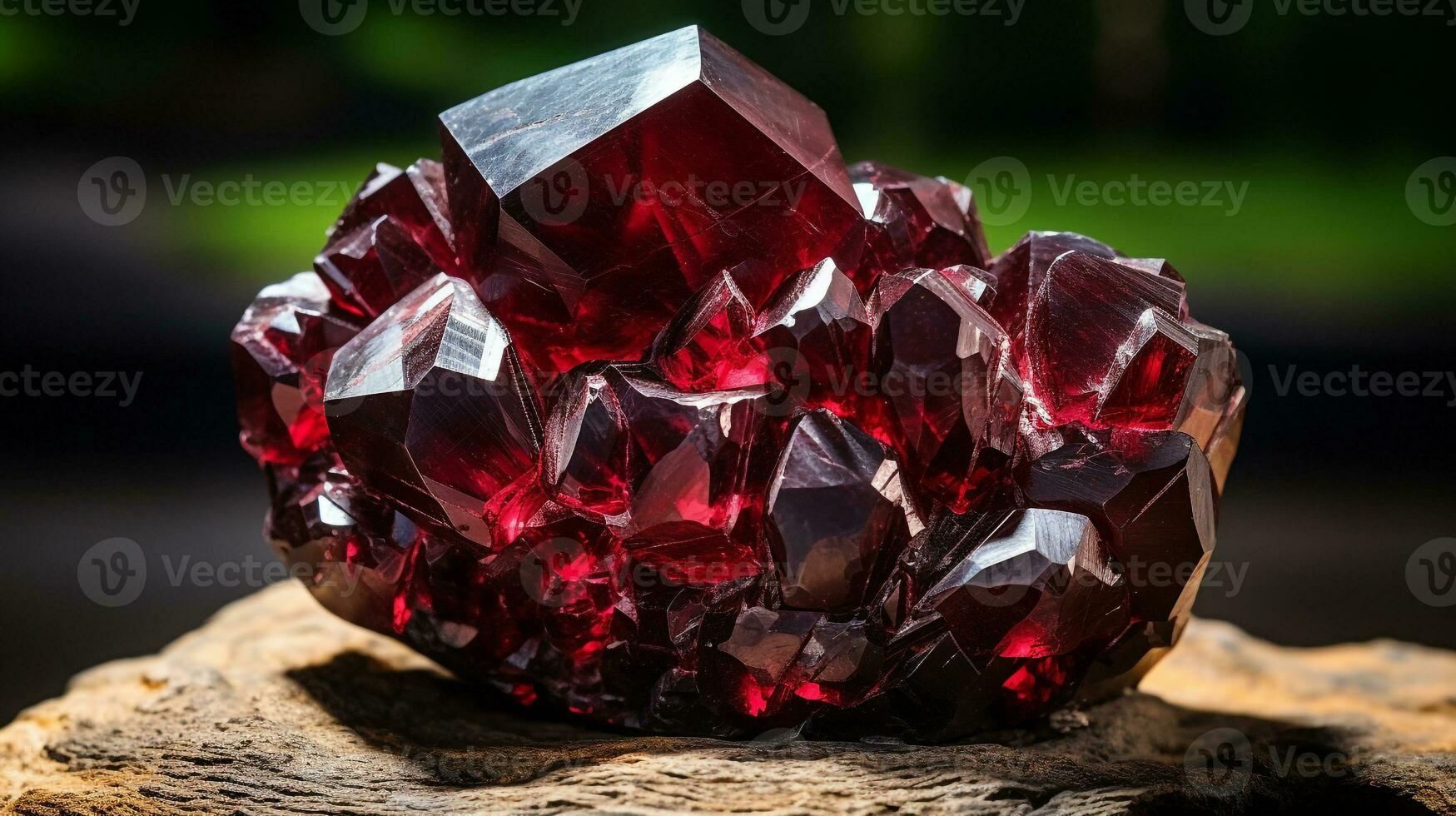 Photo of Garnet isolated on white background. Generative AI