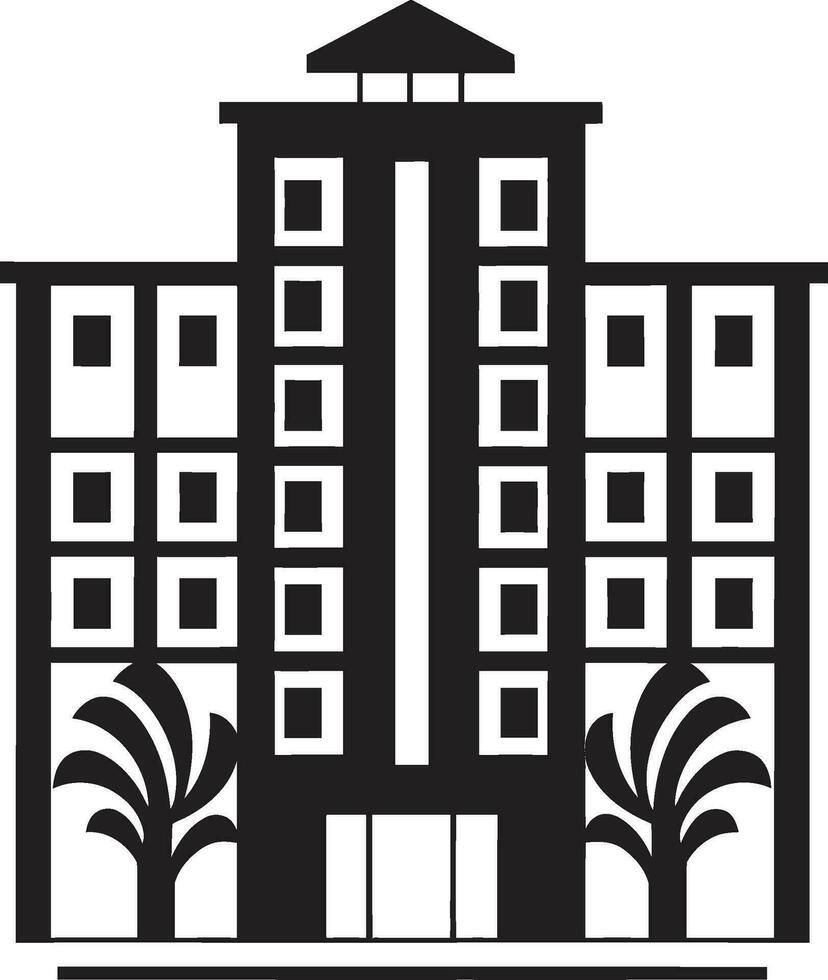 Architectural Aesthetics Vector City Art Sculpted Nocturnal Nexus Monochrome Craft