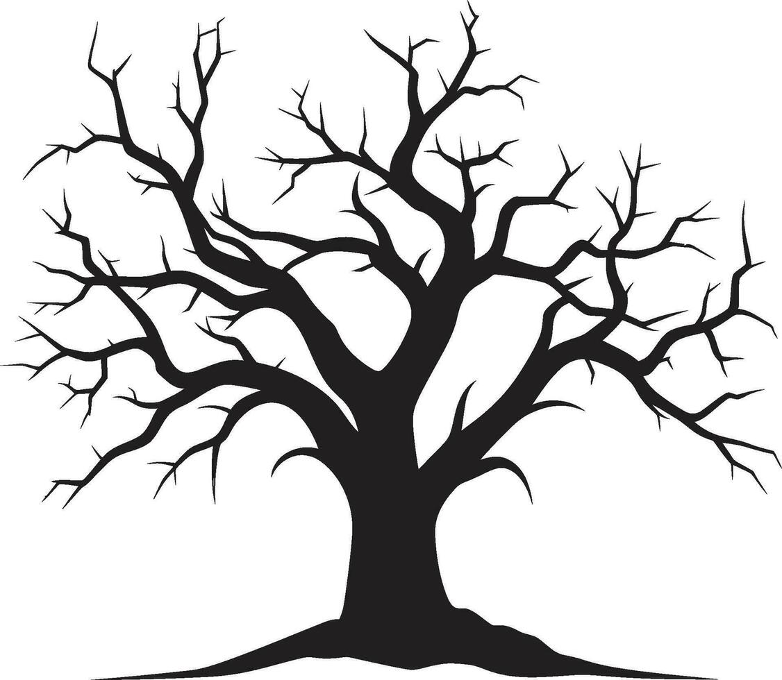 eterno soledad monocromo tributo a un sin vida árbol marchito majestad silencio arte de un muerto árbol en vector