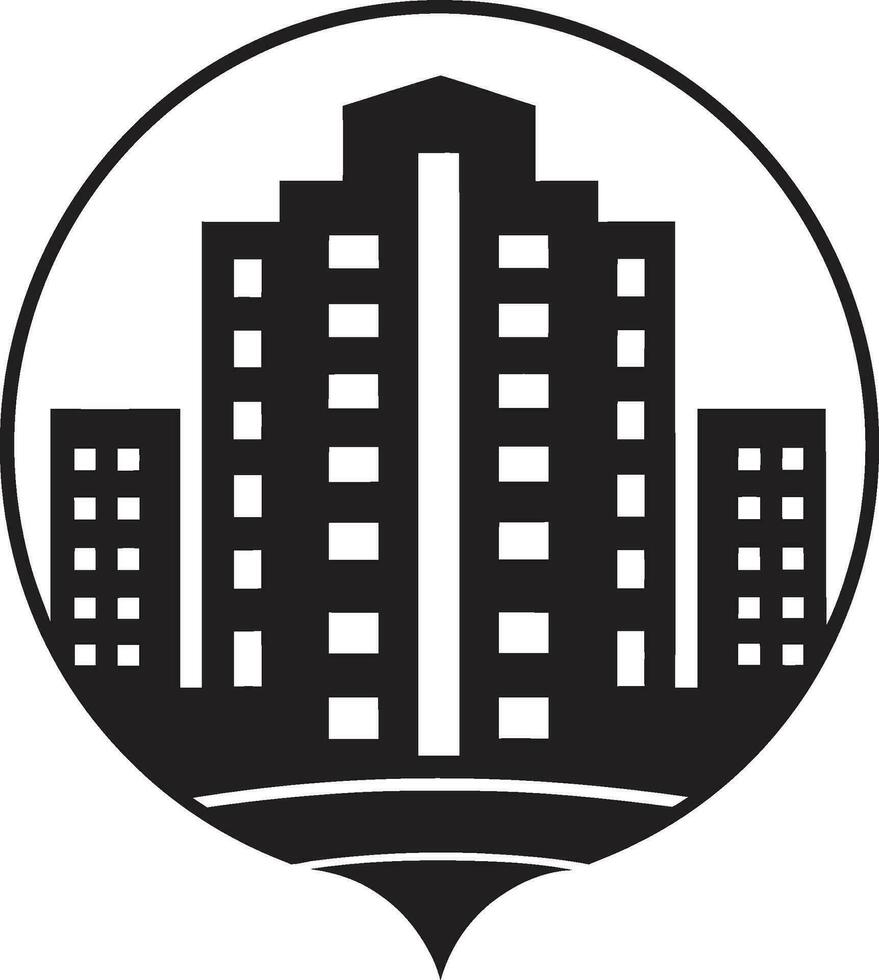 Sculpted Urban Majesty Black Vector Art Elegant City Heights Vector Architecture Serenity