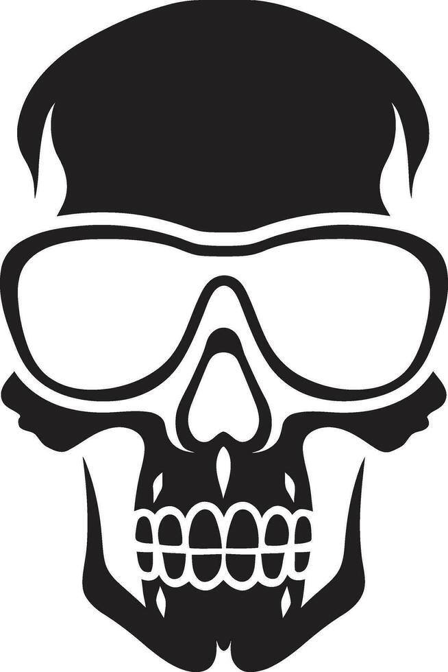 Sculpted Groove Urban Chic in Black and White Skullhead Rebels at Heart Funky Monochrome Skullhead Craft vector