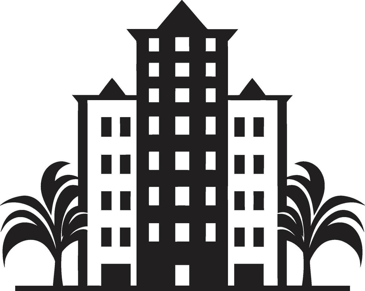 City at Midnight Vector Urban Art Skyscraper Silhouettes Black Vector Majesty