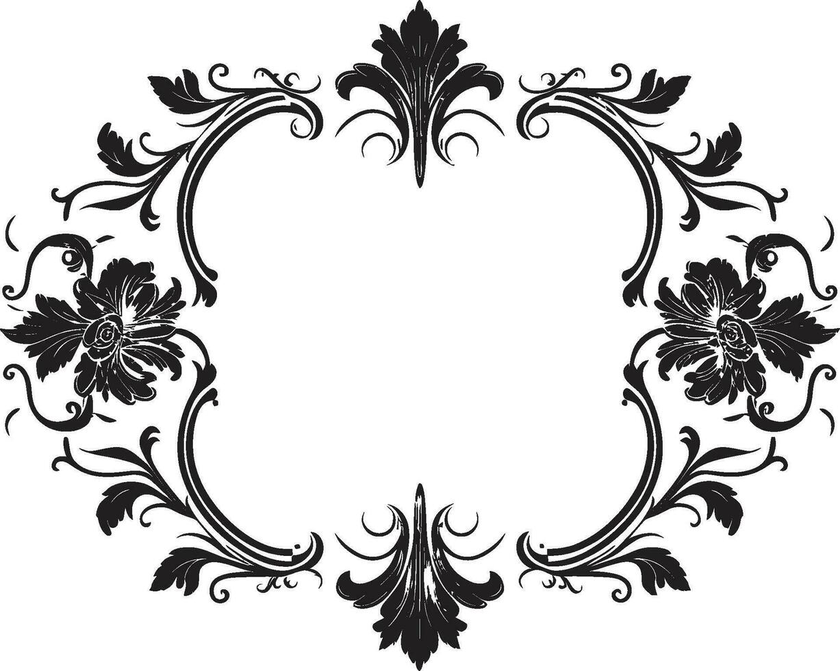 elegante insignias reales real vector de negro decorativo floraciones real abundancia monocromo elegancia para élite realeza