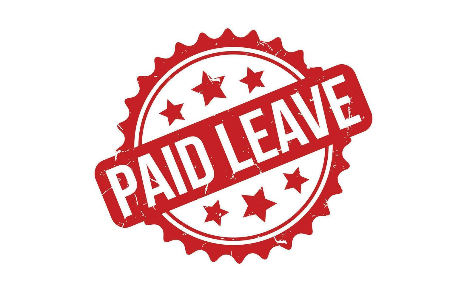 Paid Leave rubber grunge stamp seal vector