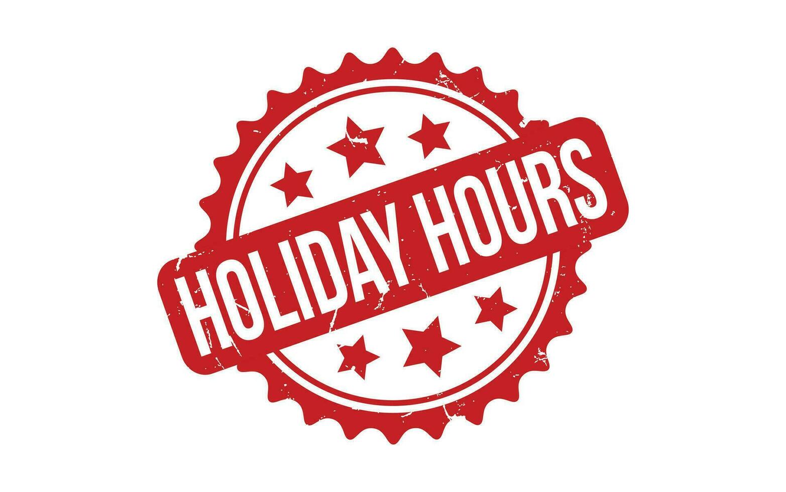 Holiday Hours rubber grunge stamp seal vector