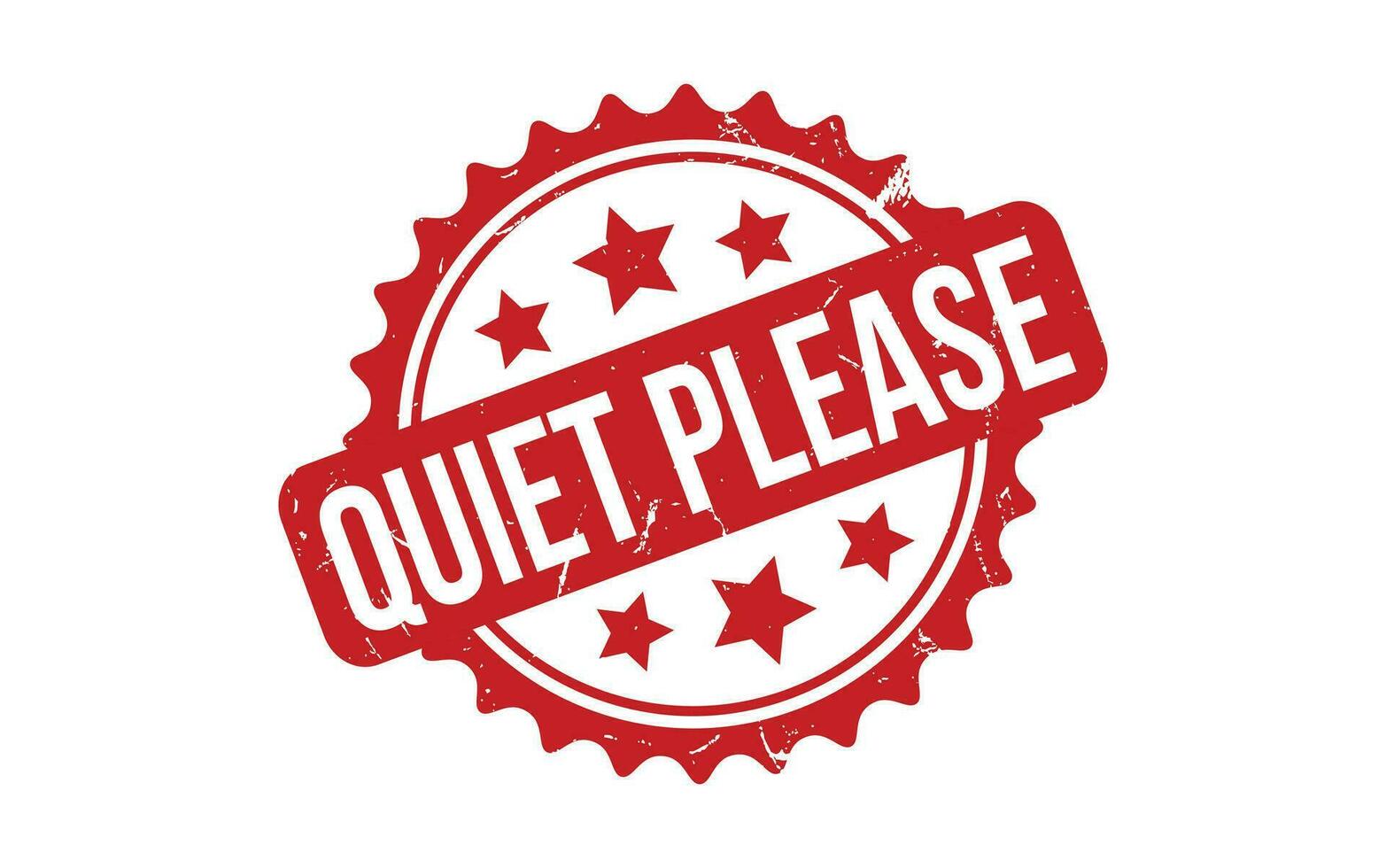 Quiet Please rubber grunge stamp seal vector