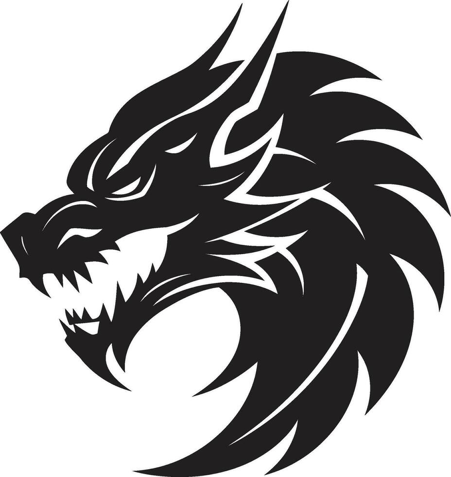 Nightmare Unleashed Black Vector Dragons Epic Design Shadowy Beast