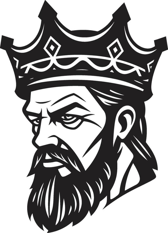 Crowned Splendor Black Vector Tribute to the Monarchs Grandeur Majestic Monarchy Monochrome Vector Showcasing Kingly Elegance