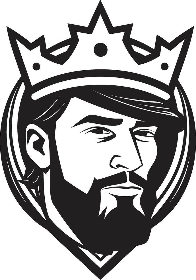 Kings Rule Monochrome Vector Showcasing the Kings Legacy Monarchs Might Black Vector Portrait of Royal Magnificence