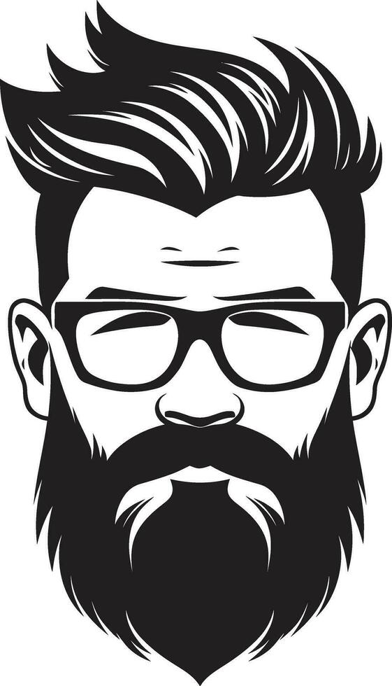 Artistic Trends Black Vector Tribute to Urban Vibes Indie Intuition Monochrome Vector Depiction of Hipster Sophistication