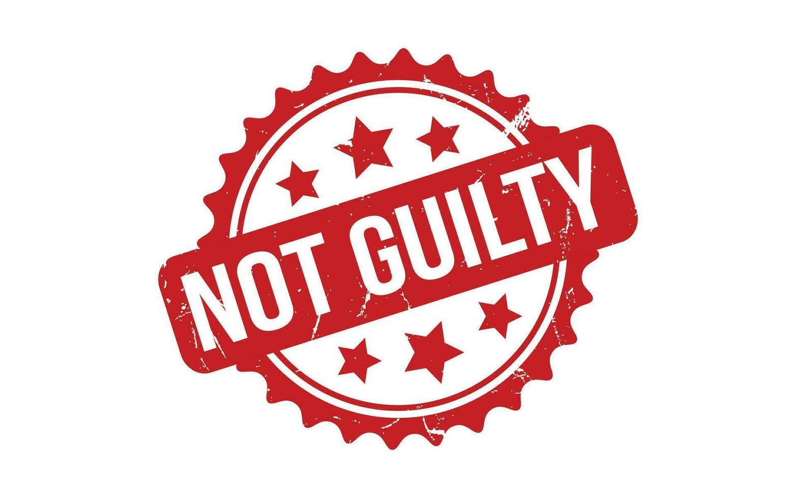 Not Guilty rubber grunge stamp seal vector