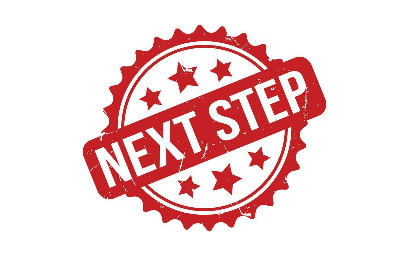 Next Step rubber grunge stamp seal vector