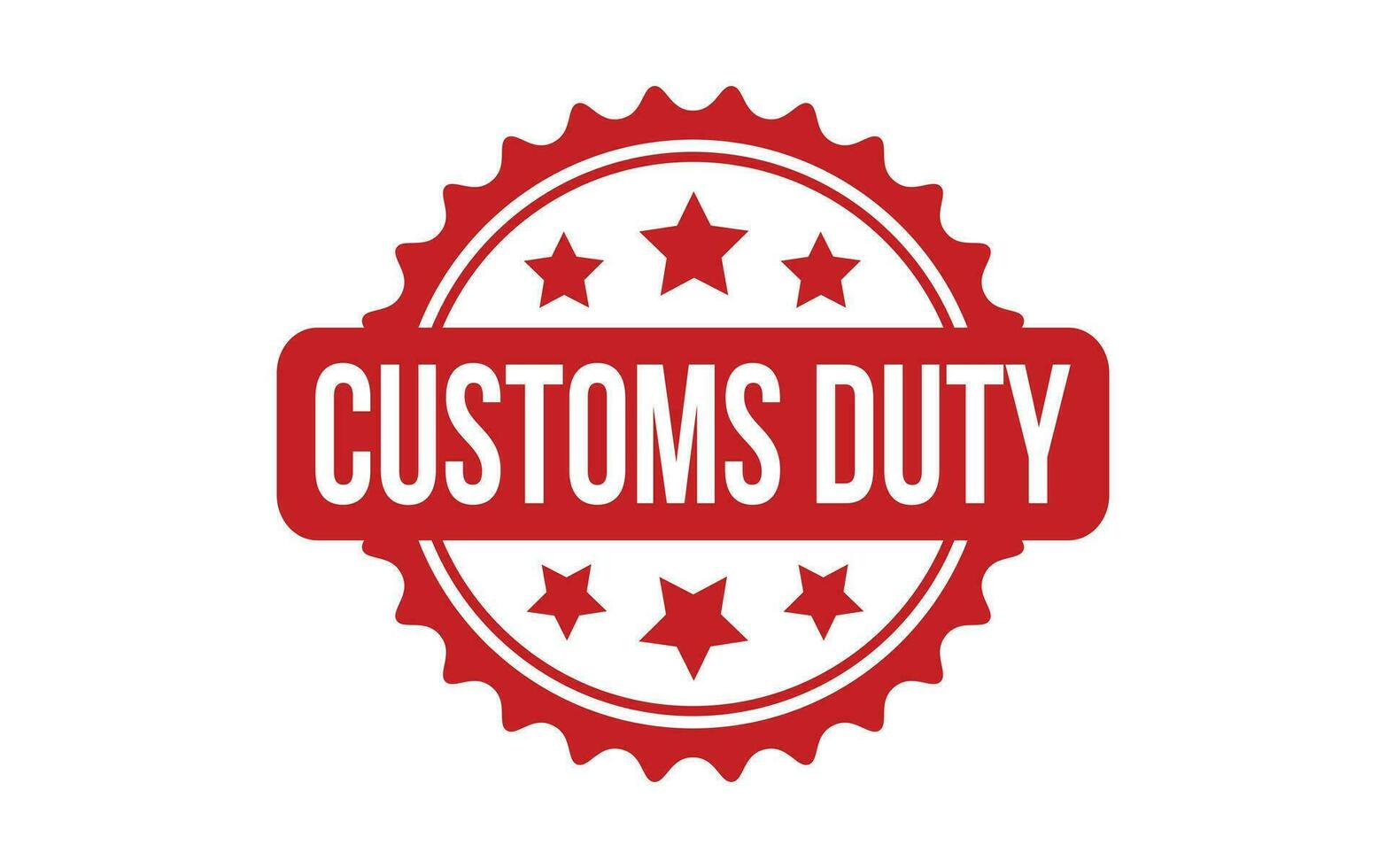 Customs Duty rubber grunge stamp seal vector