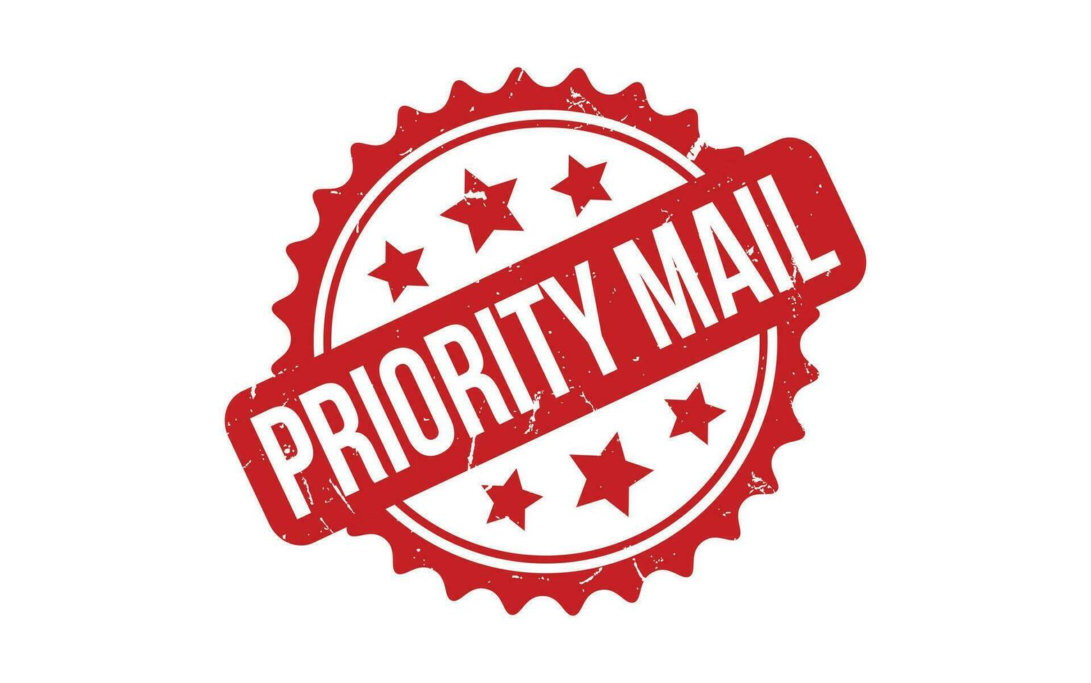 Priority Mail rubber grunge stamp seal vector