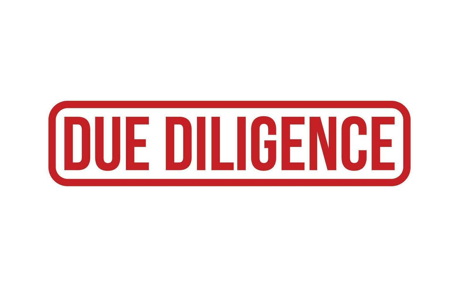 Red Due Diligence Rubber Stamp Seal Vector