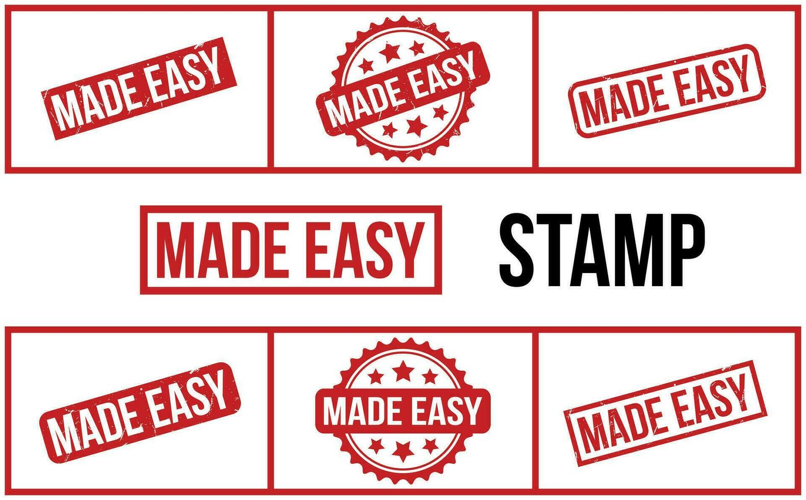Made Easy Rubber Stamp Set Vector