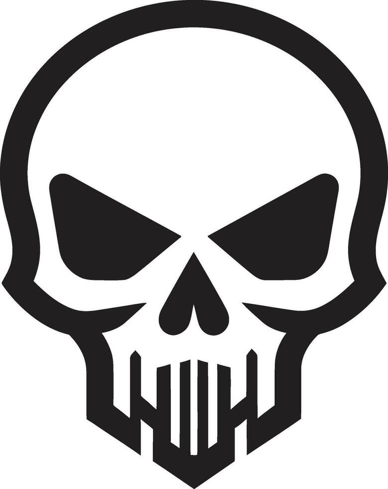 Stylish Attitude Monochromatic Groove of Black Skullhead Chic Rebellion Urban Swagger in Funky Skull Vector