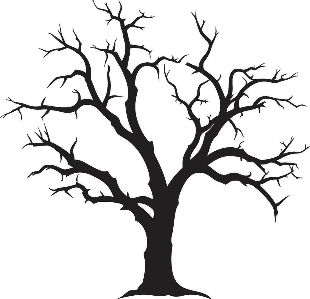 silencio soledad un muerto arboles legado en negro vector naturalezas despedida monocromo representación de un sin vida árbol