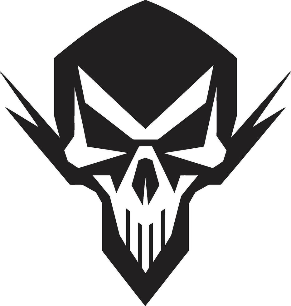 Elegance in Darkness Cool Black Vector Skullhead Chic Rebellion Funky Monochrome Skullhead Craftsmanship