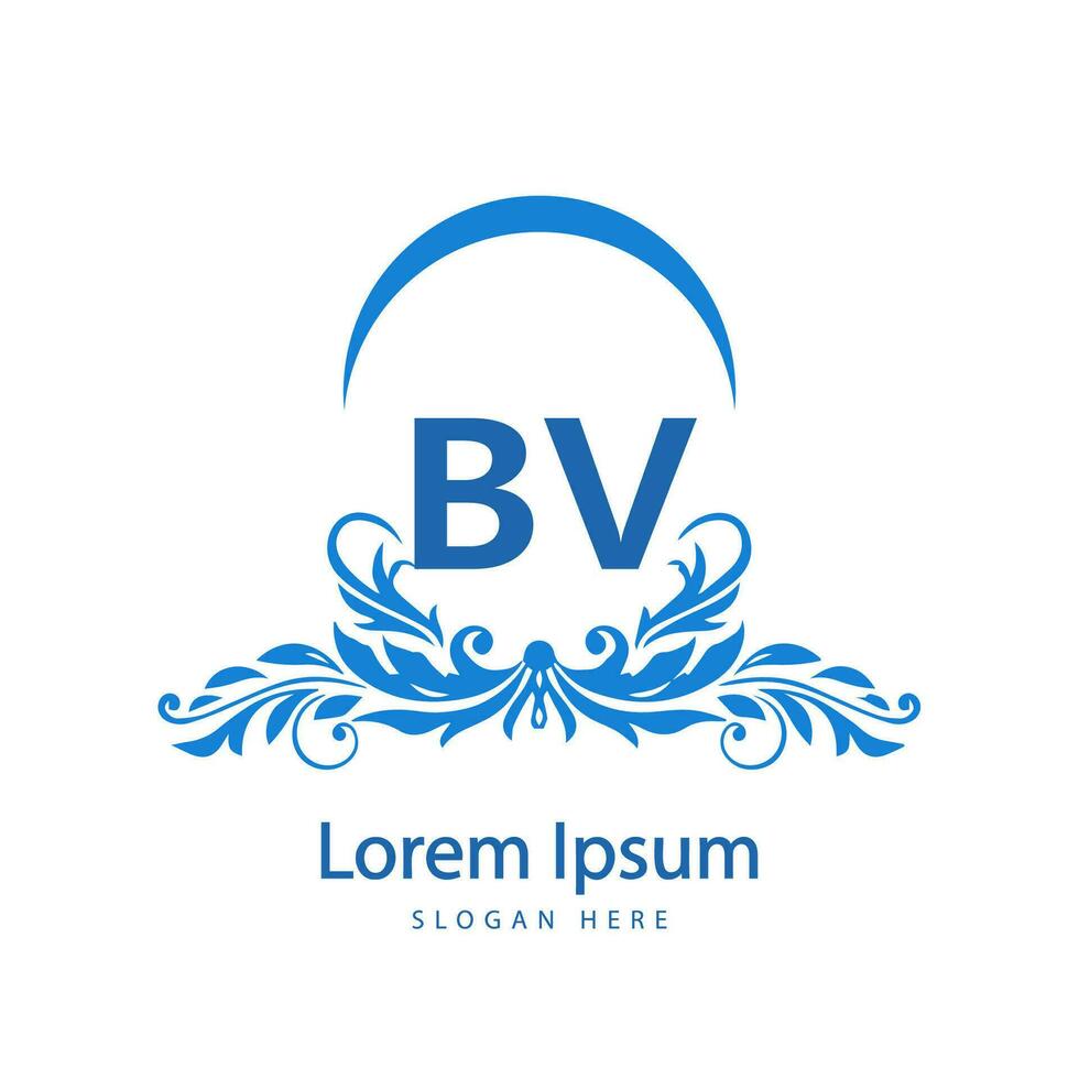 bv letter logo design vector