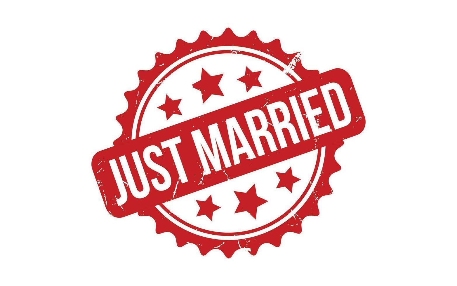 Just Married rubber grunge stamp seal vector