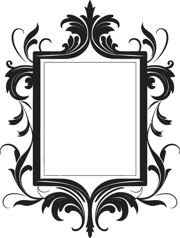 Floral Tapestry Black Decorative Blooms with Royal Flair in Vector Majestic Legacy Monochrome Elegance for the Elite in Royal Decor