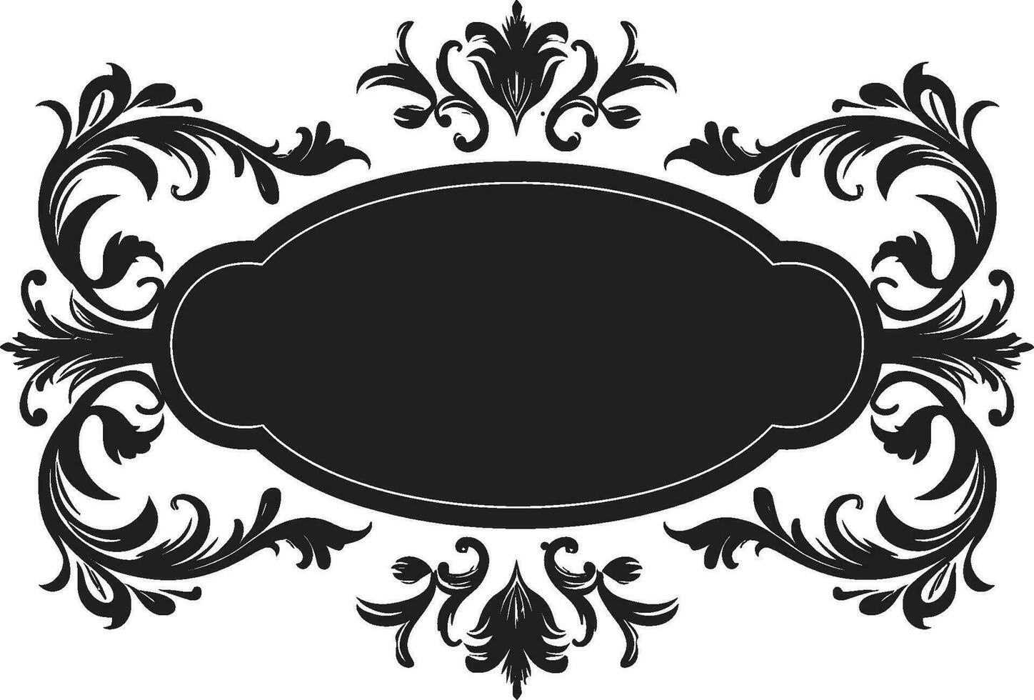 opulento pétalos real negro vector representación de elegancia imperial elegancia monocromo floral arte para realeza en vector