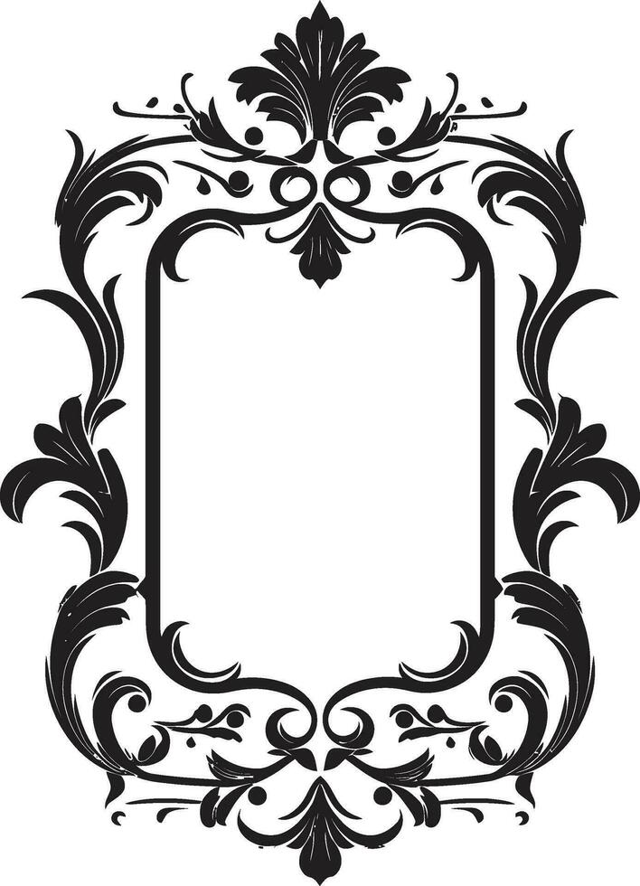 real soberanía monocromo ornamental floraciones en vector elegante floral sinfonía real negro decorativo Arte