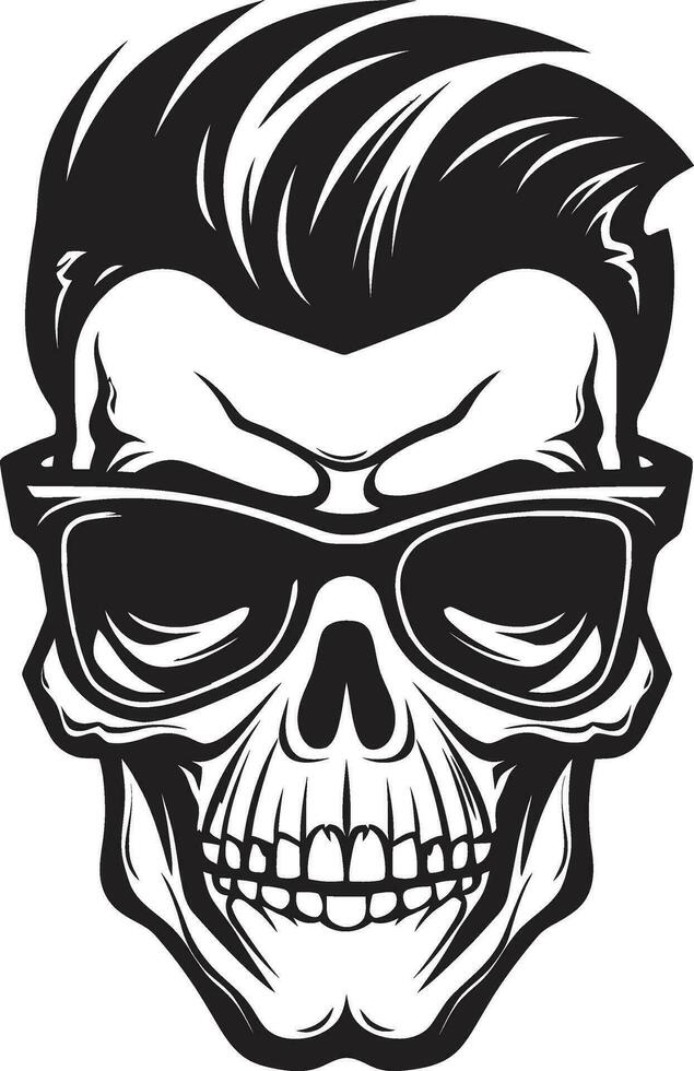 Funky Fusion Style and Gravitas in Skullhead Vector Urban Vibe A Cool Black Skull Revolution