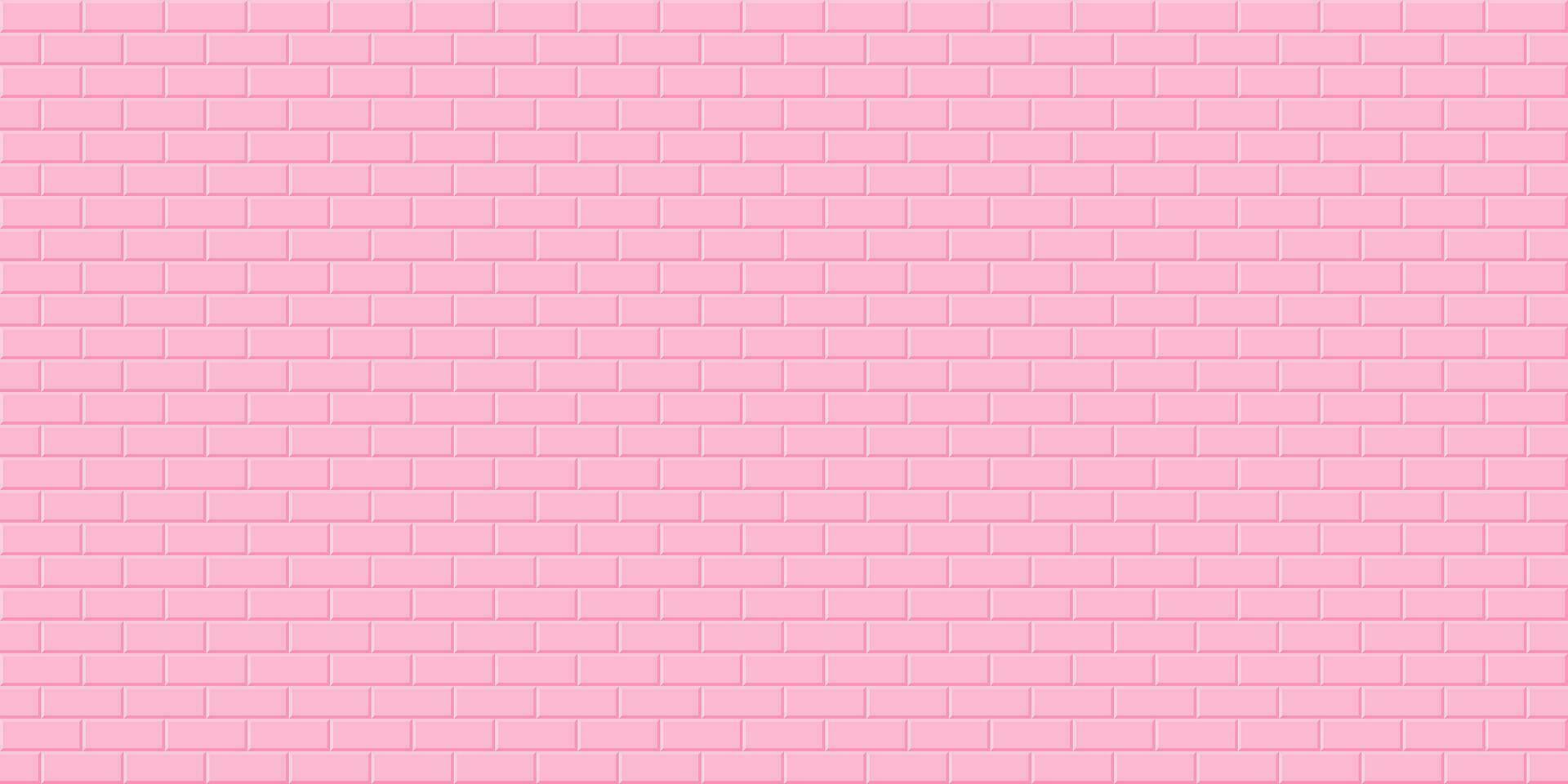 Pink brick wall background, Abstract geometric seamless pattern design, Vector illustration