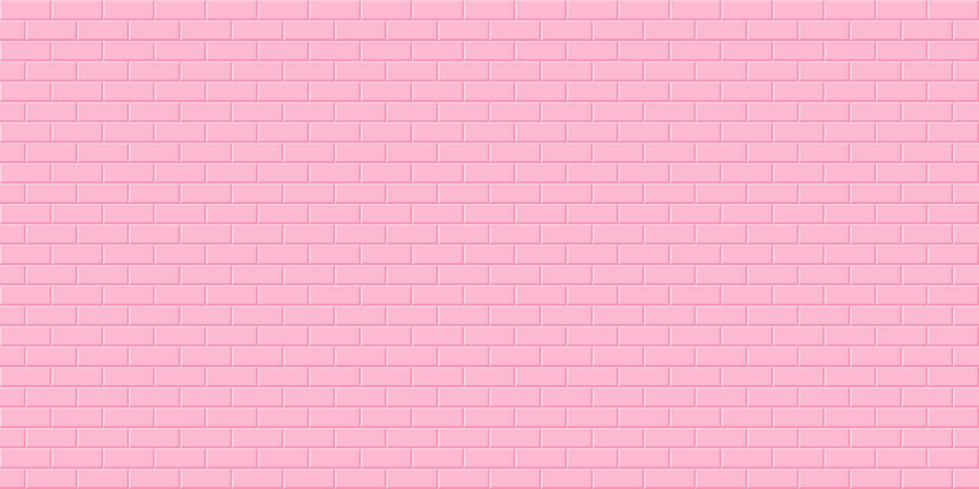 Pink brick wall background, Abstract geometric seamless pattern design, Vector illustration