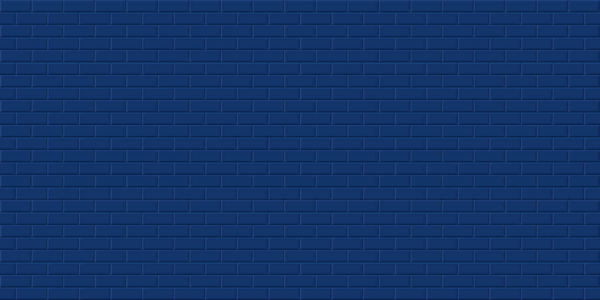 Dark blue brick wall background, Abstract geometric seamless pattern design, Vector illustration