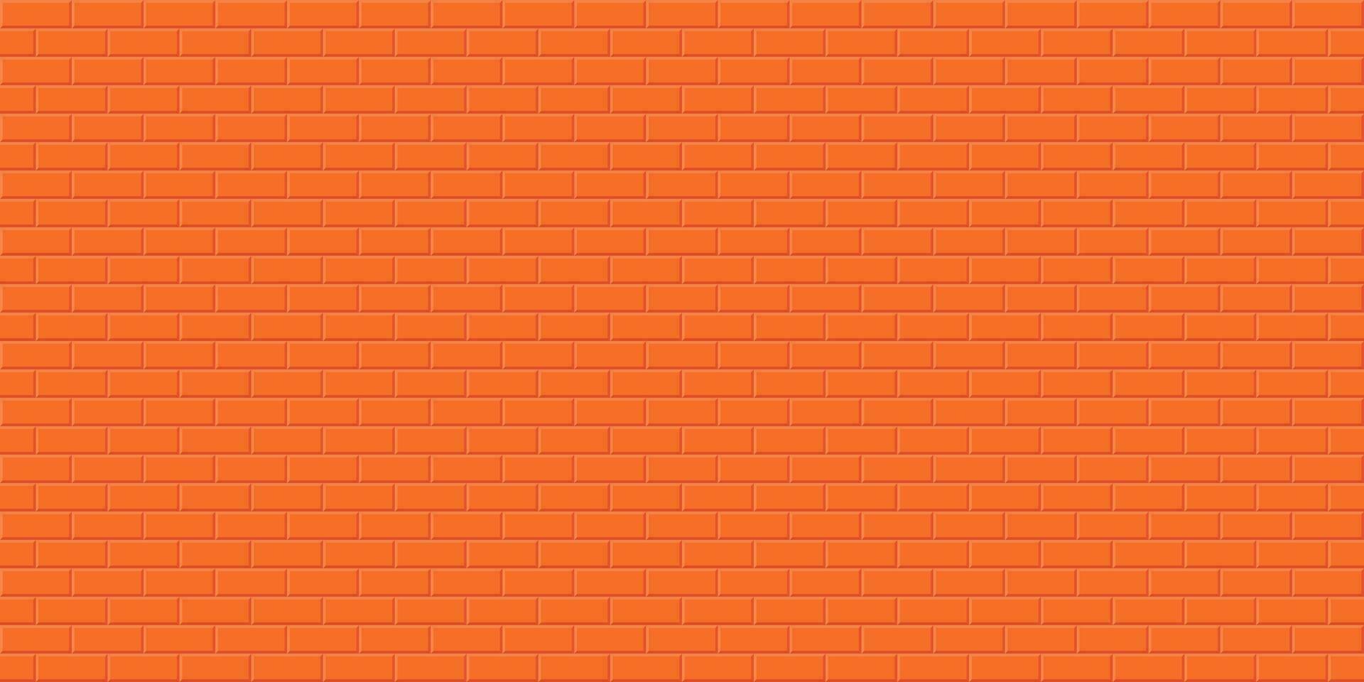 Orange brick wall background, Abstract geometric seamless pattern design, Vector illustration