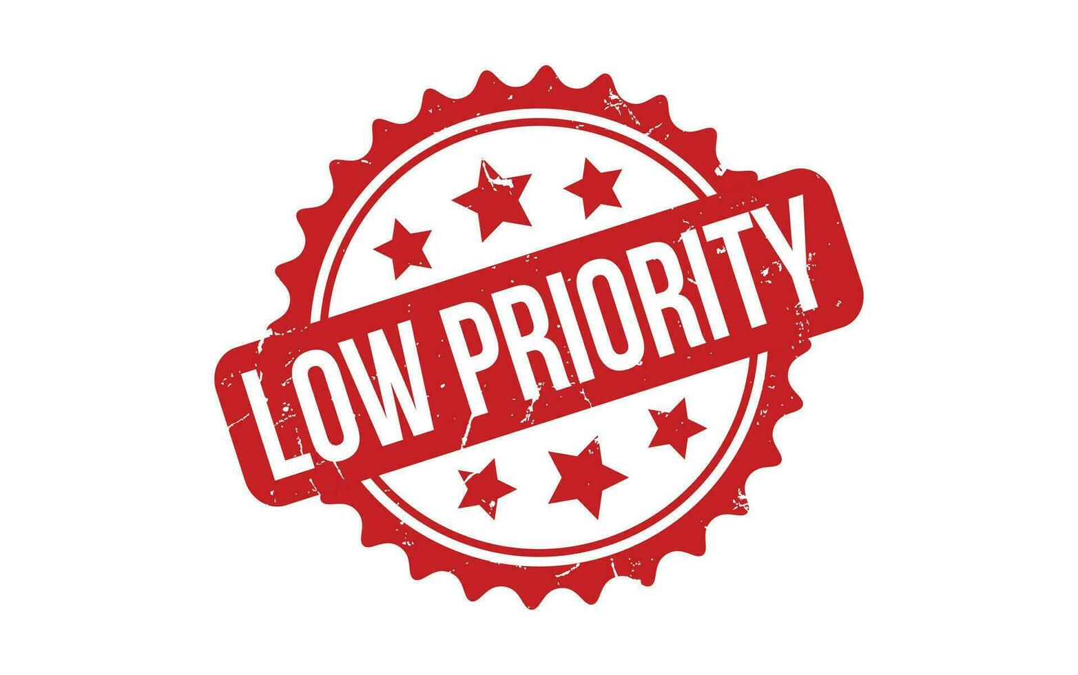Low Priority rubber grunge stamp seal vector