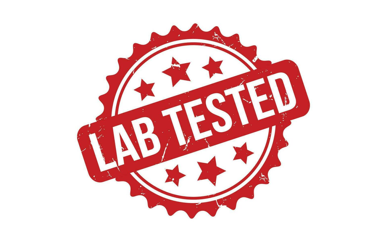 Lab Tested rubber grunge stamp seal vector