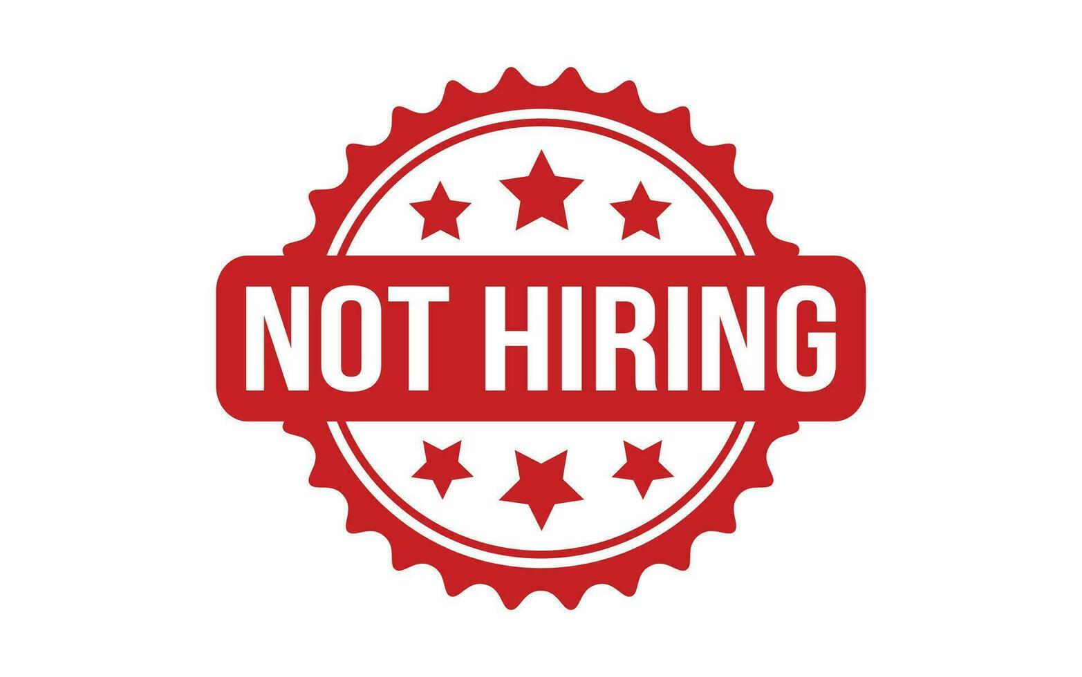 Red Not Hiring Rubber Stamp Seal Vector