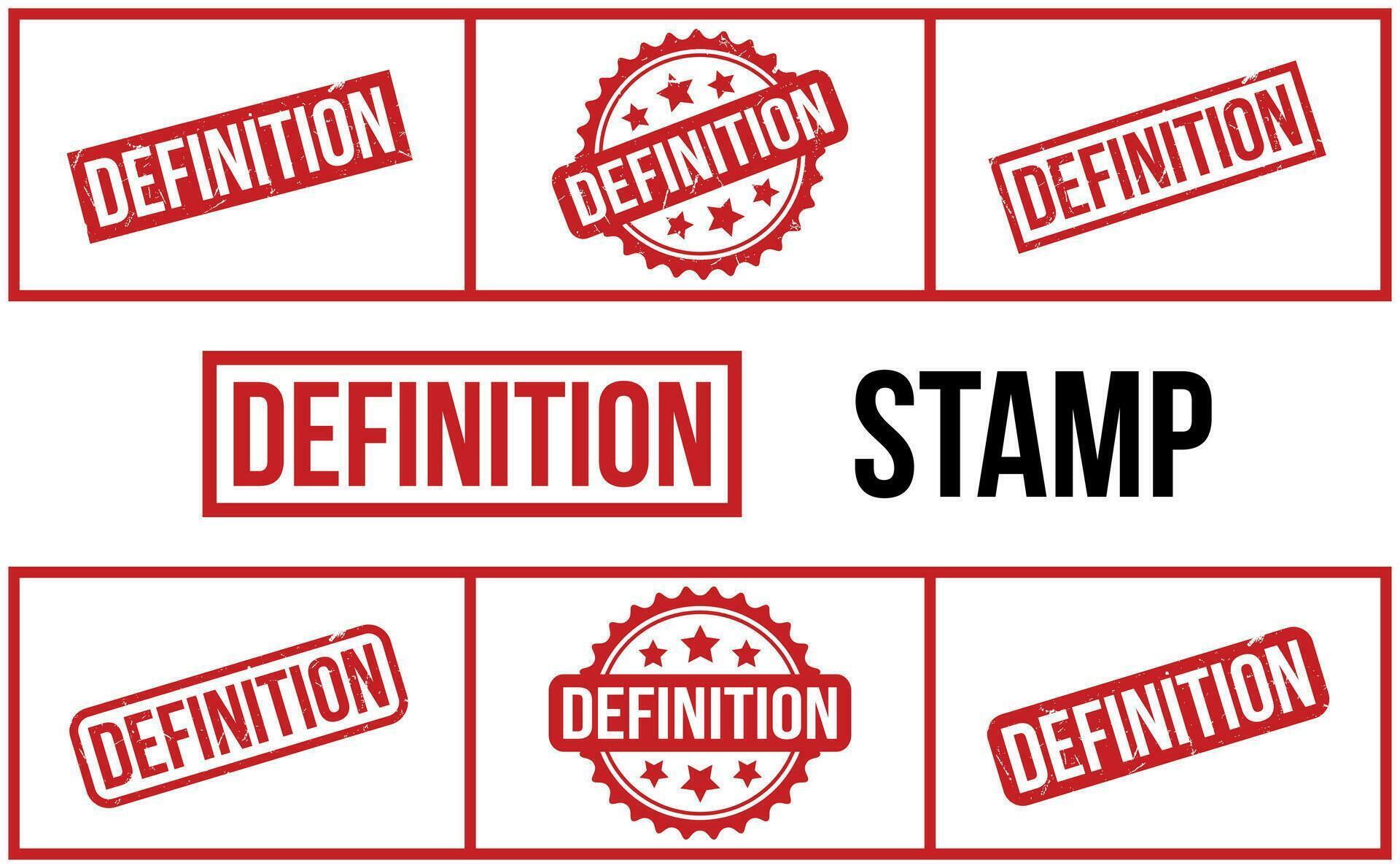 Definition Rubber Stamp Set Vector 32979605 Vector Art at Vecteezy