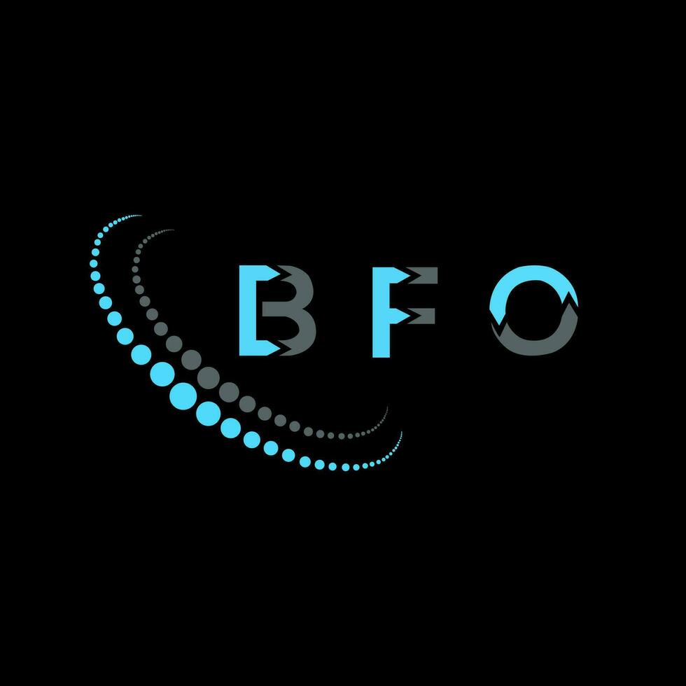 bfo letra logo creativo diseño. bfo único diseño. vector