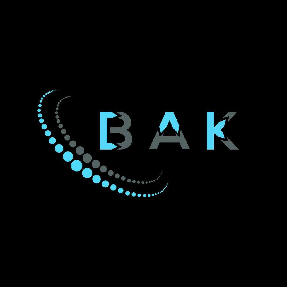 diseño creativo del logotipo de la letra bak. hornear un diseño único. vector