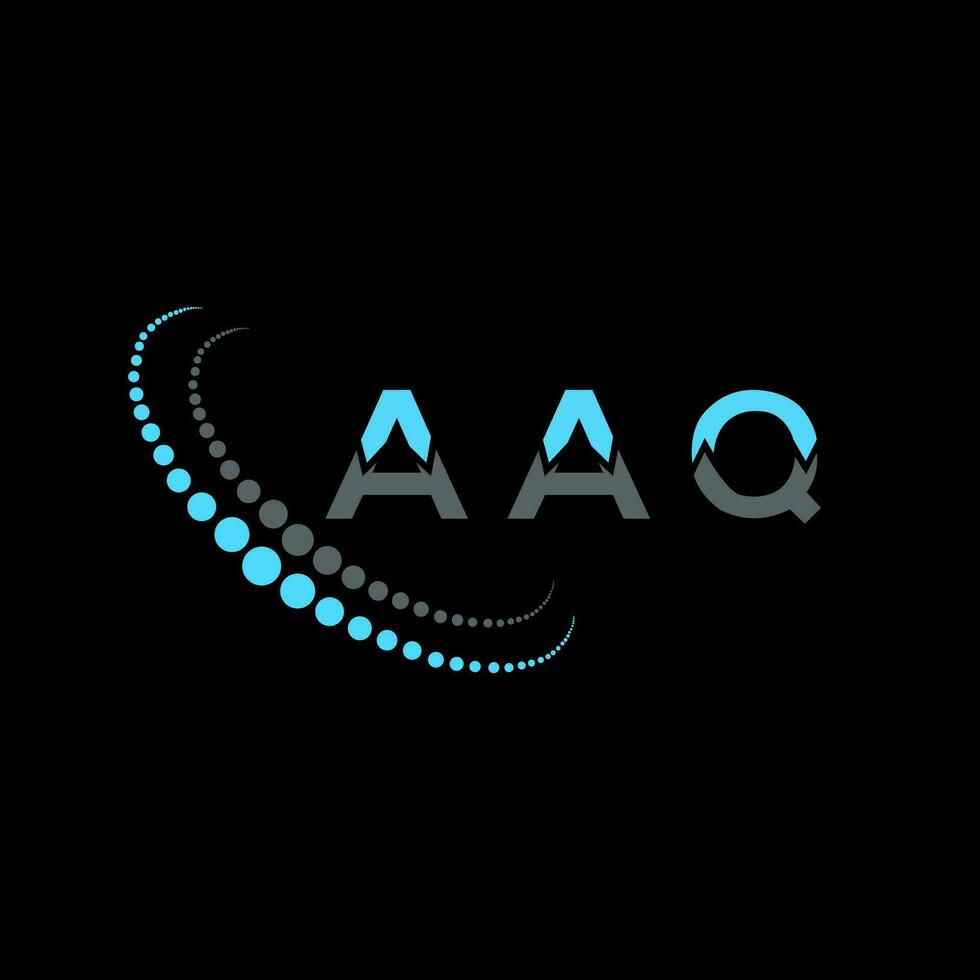 diseño creativo del logotipo de la letra aaq. aaq diseño único. vector