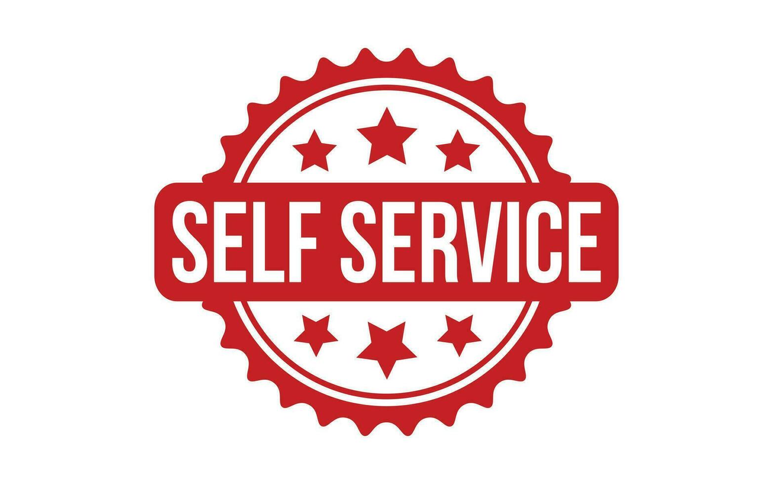 Self Service rubber grunge stamp seal vector
