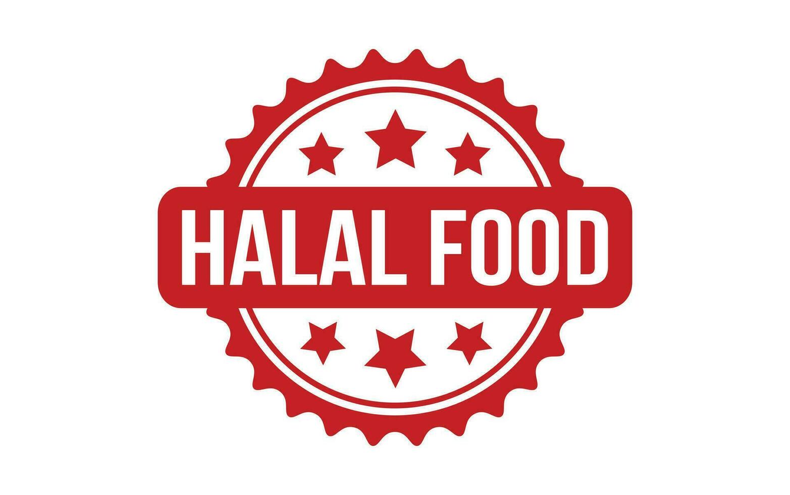 halal comida caucho grunge sello sello vector
