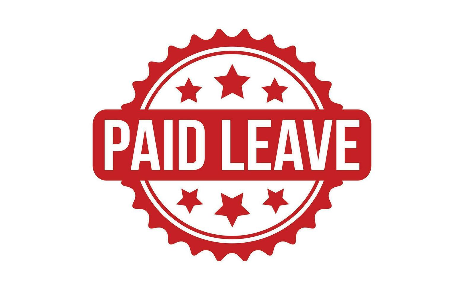 Paid Leave rubber grunge stamp seal vector