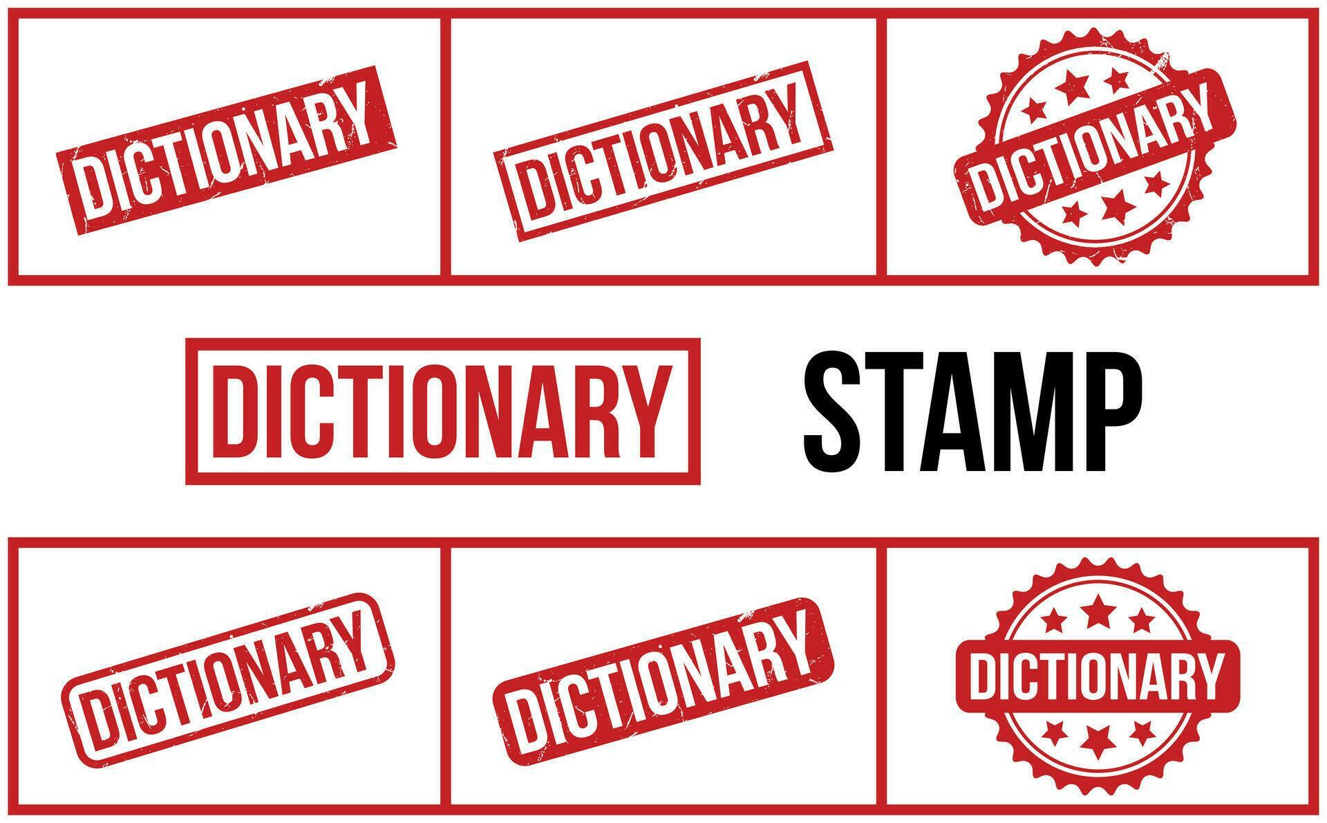 Dictionary Rubber Stamp Set Vector 32979802 Vector Art at Vecteezy
