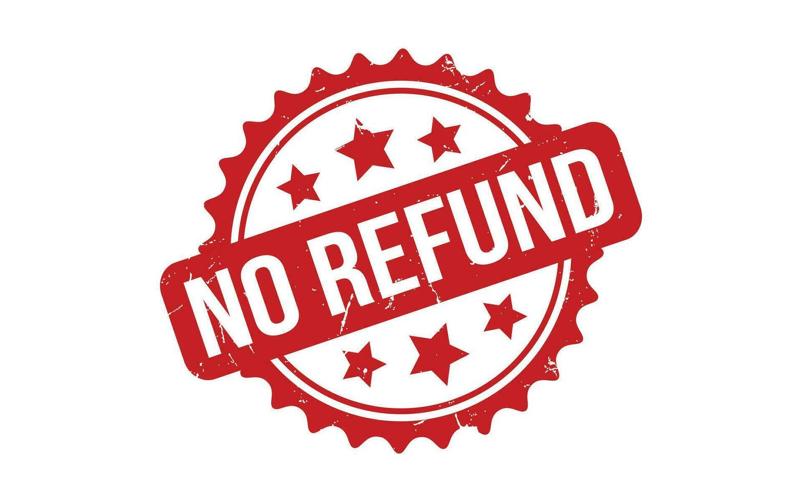 No Refund rubber grunge stamp seal vector