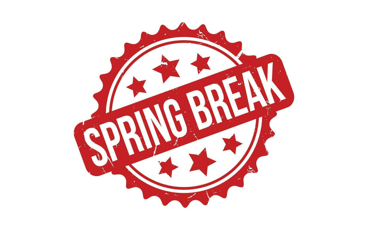 Spring Break rubber grunge stamp seal vector