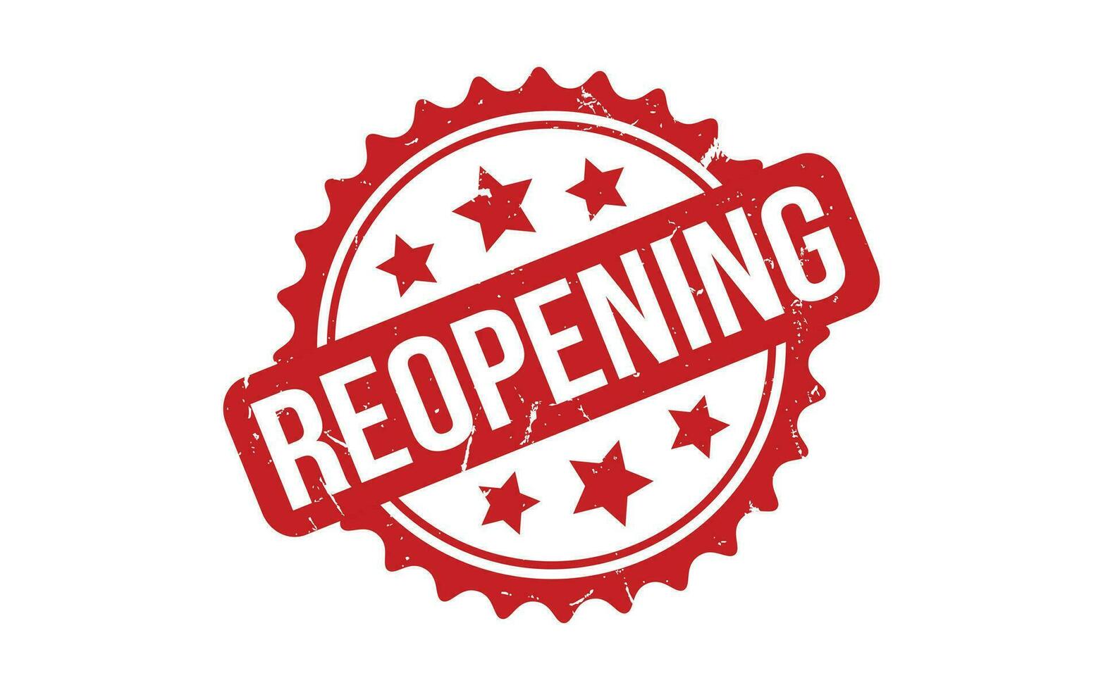 Reopening rubber grunge stamp seal vector